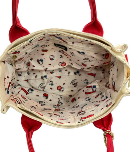 Lee grove トートバッグ ショルダーバッグ スクエアキャンバストートバッグ 2WAY 斜め掛け ハローキティ コットン レディース リー グローブ