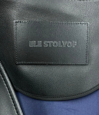 美品 エレストリオフ レザーベスト オーバーサイズ メンズ SIZE 38 (M) ELE STOLYOF