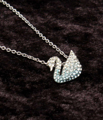 美品 SWAROVSKI ネックレス スワンモチーフ 白鳥モチーフ レディース スワロフスキー