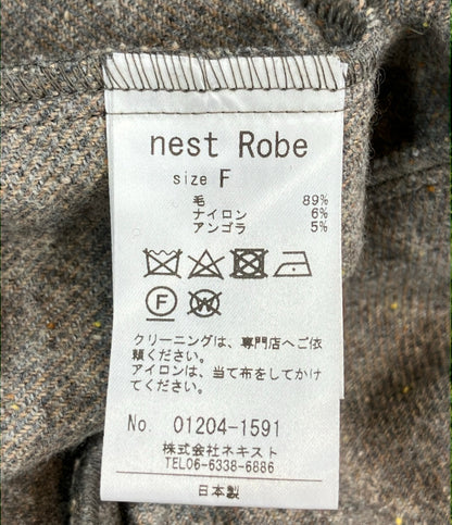 美品 nest Robe ウールネップパイルローブ レディース SIZE F (M) ネストローブ
