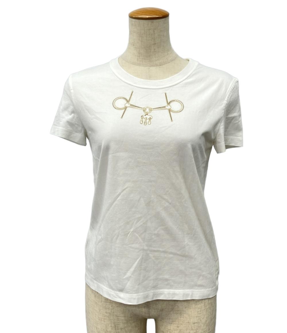 HERMÈS PARIS 半袖Tシャツ 4H4643DA カルトゥッシュ モール レディース SIZE 34 (S) エルメス パリ