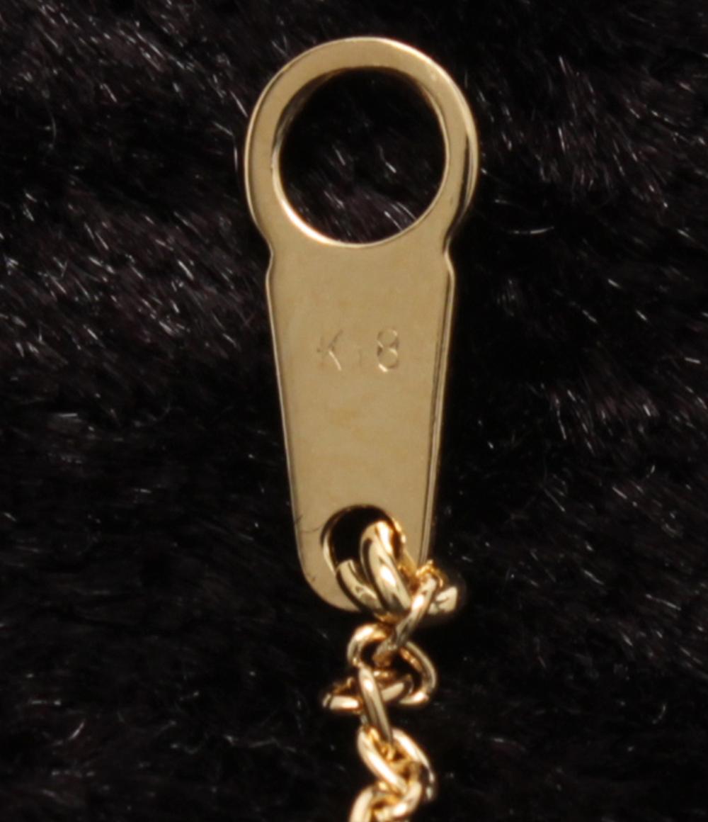 美品 ネックレス K18 ダイヤ フラワーモチーフ レディース