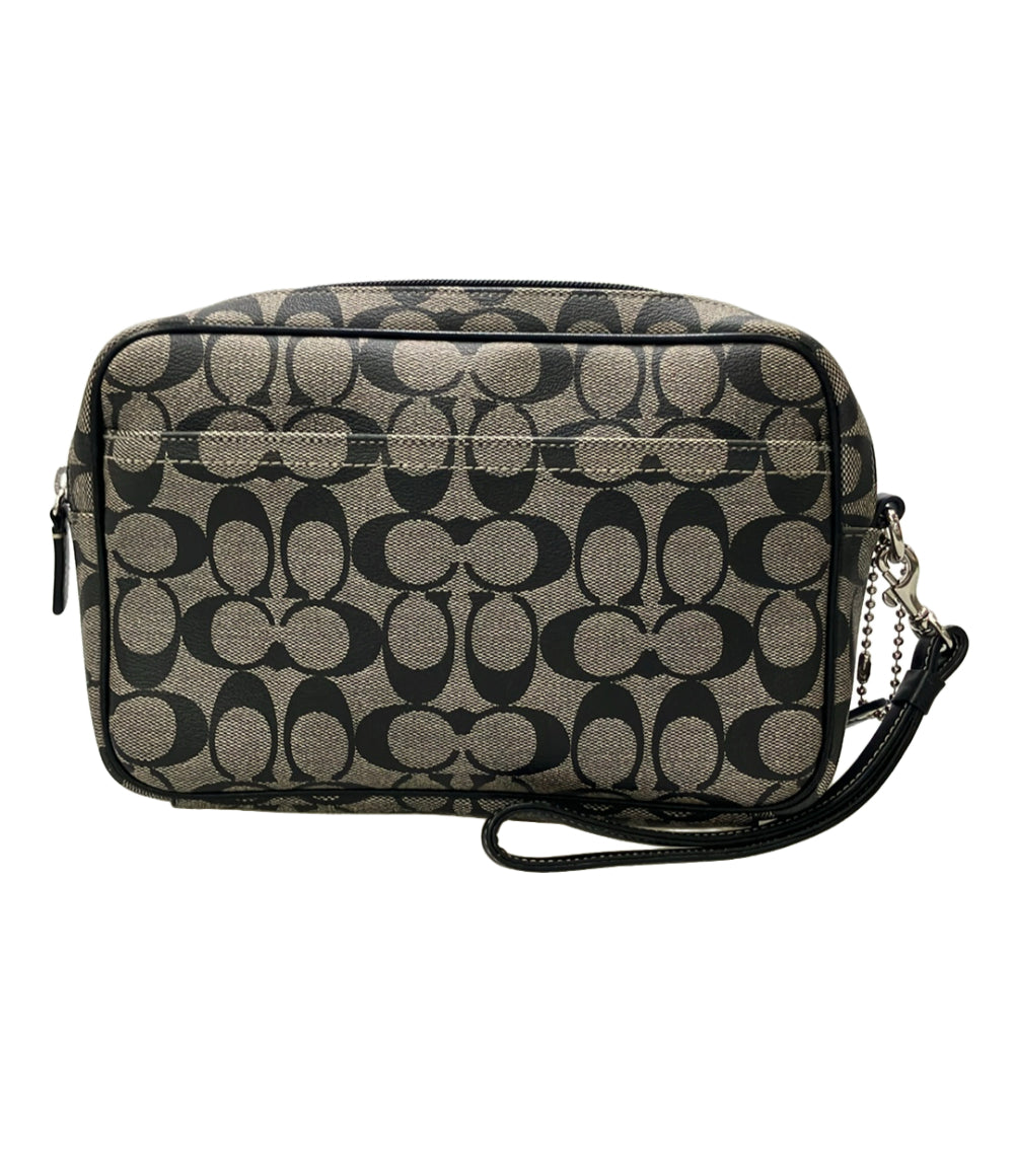 美品 COACH セカンドバッグ クラッチバッグ シグネチャー F77277 メンズ コーチ