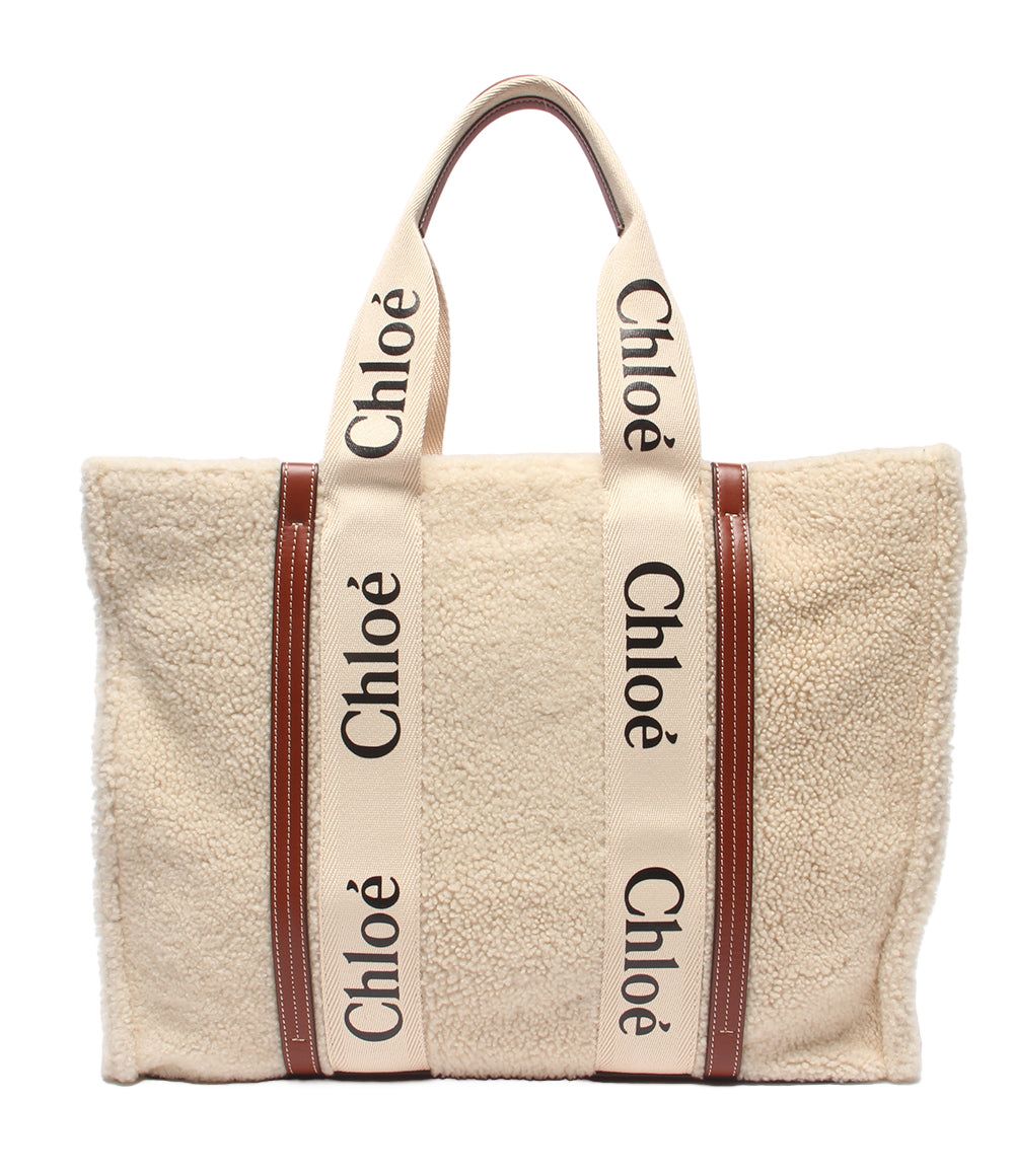 Chloe トートバッグ ウッディ シープスキンバッグ レディース クロエ