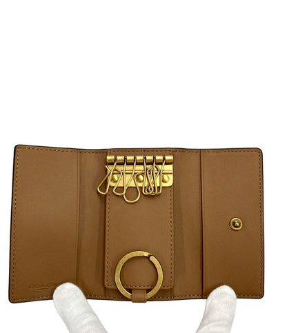 美品 COACH 6連キーケース 花柄 キーリング付き CC963 B4L38 レディース コーチ