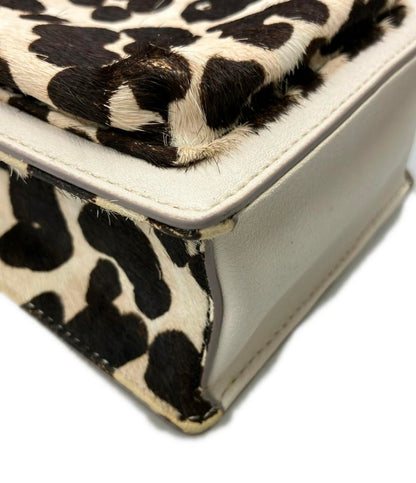 DIANA ショルダーバッグ 斜めがけ レオパード柄 ハラコ レディース ダイアナ