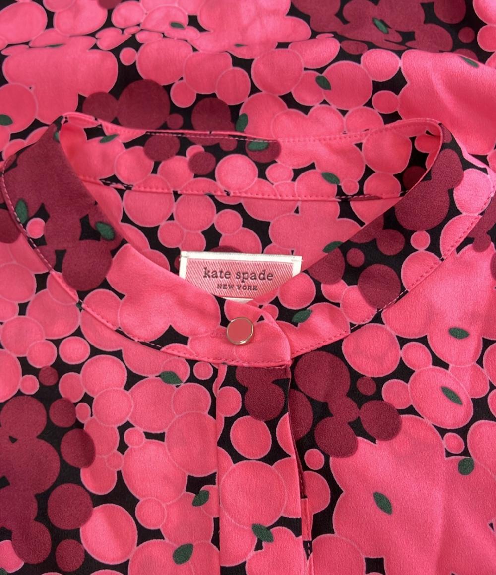 美品 Kate Spade バブルドット柄 ノースリーブブラウス レディース SIZE S ケイトスペード