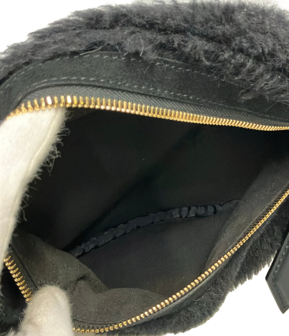 美品 MAX MARA ウエストバッグ ボディバッグ ボア レディース マックスマーラ