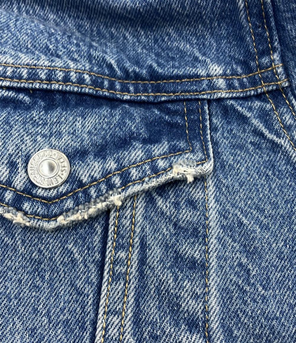Levi's デニムジャケット ダメージ加工 内側ボア レディース SIZE S リーバイス