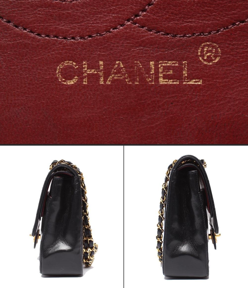 CHANEL チェーンショルダーバッグ ゴールド金具 ラムスキン ダブルフラップ ダブルチェーン 0番台 マトラッセ25 レディース シャネル