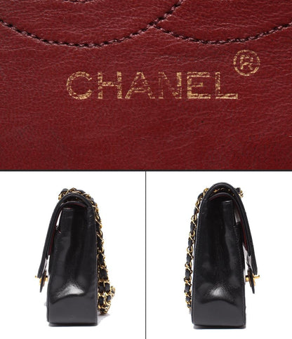CHANEL チェーンショルダーバッグ ゴールド金具 ラムスキン ダブルフラップ ダブルチェーン 0番台 マトラッセ25 レディース シャネル