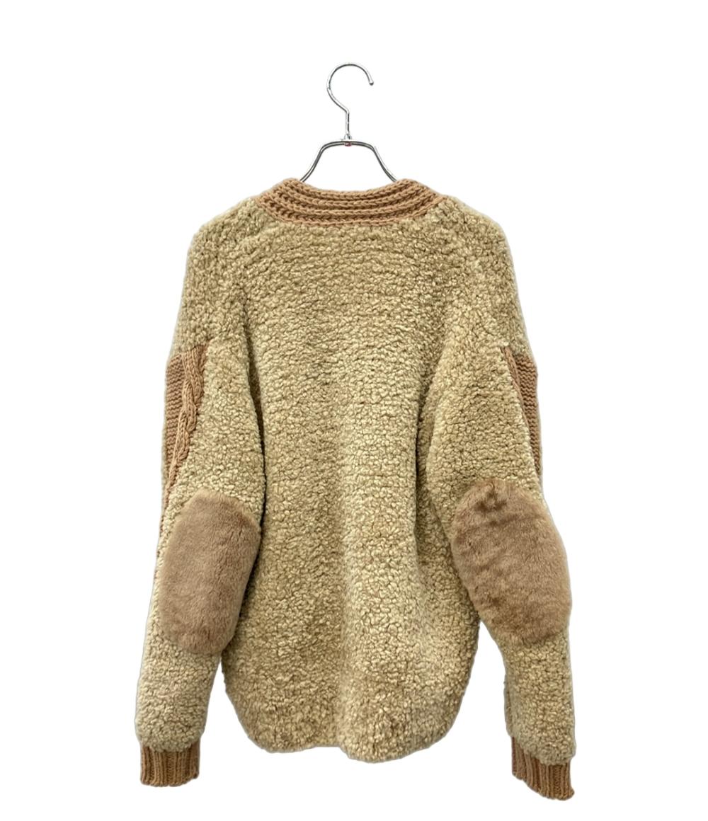 Drawer エルボーパッチニットカーディガン レディース ドゥロワー