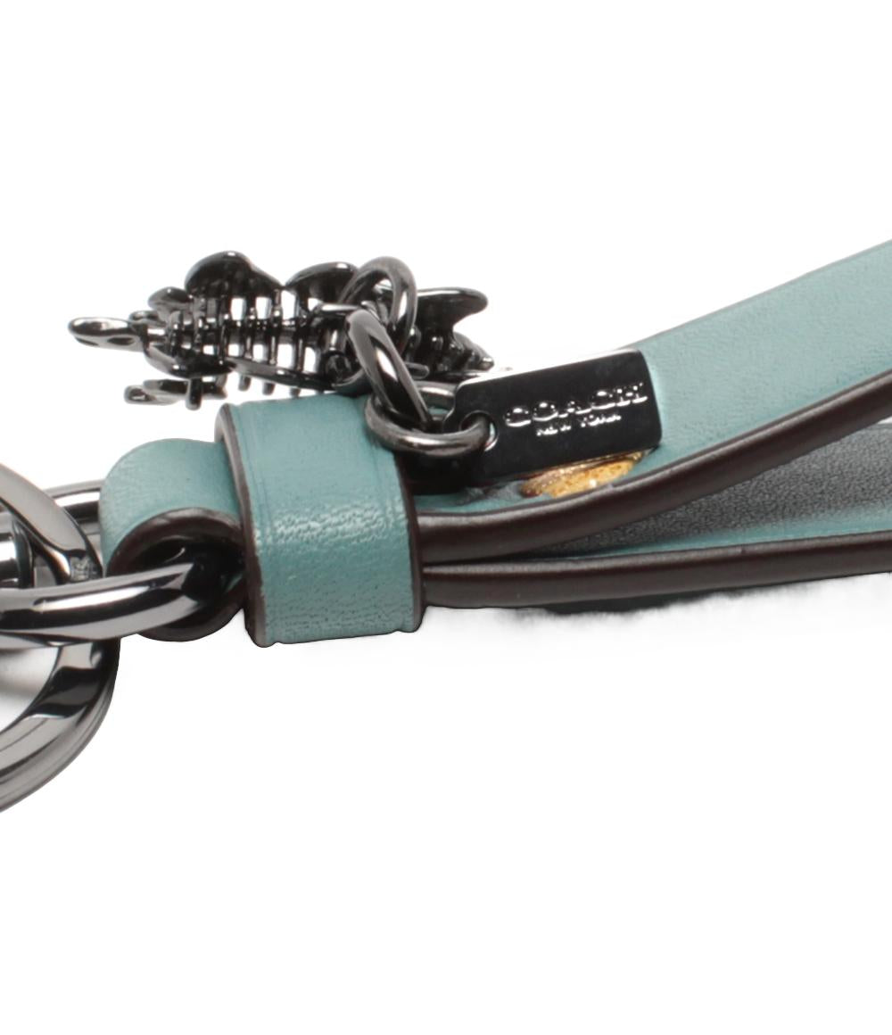 美品 コーチ キーリング チャーム カラビナ 恐竜モチーフ チェリー柄 レディース COACH