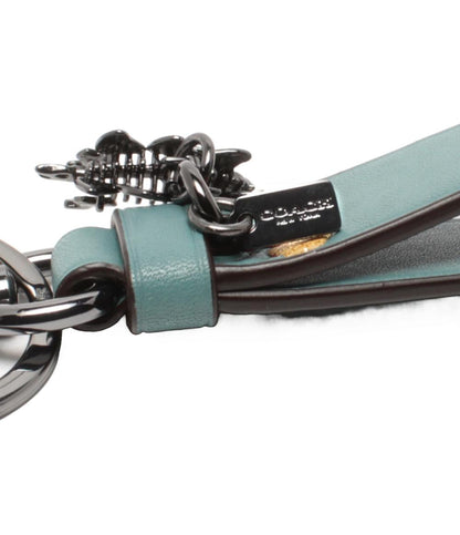 美品 コーチ キーリング チャーム カラビナ 恐竜モチーフ チェリー柄 レディース COACH