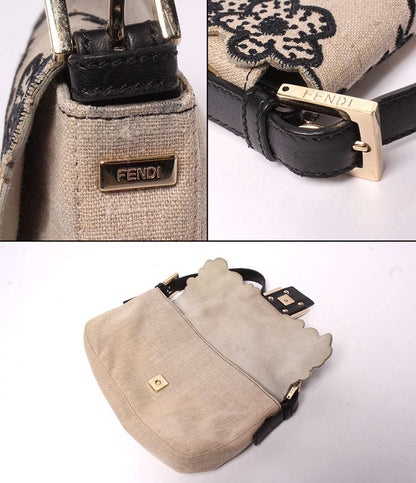 FENDI ハンドバッグ ショルダーバッグ 肩掛け 花柄 キャンバス レディース フェンディ