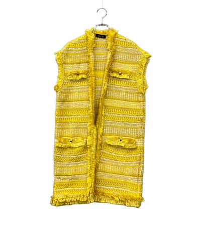 Drawer ロングベスト ミックスツイード ロングベスト 6515-199-0552 レディース ドゥロワー