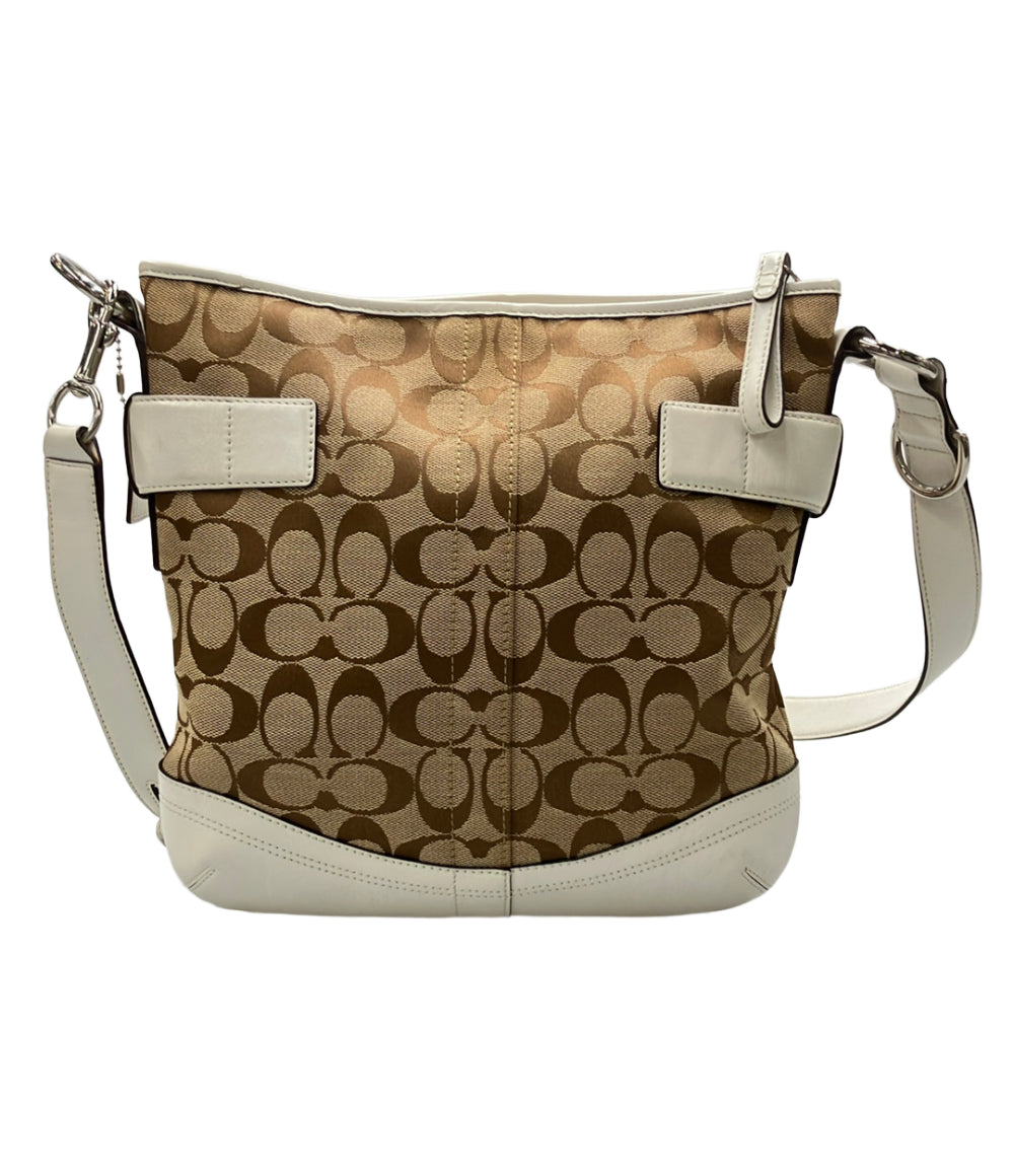 美品 COACH ショルダーバッグ 斜め掛け シグネチャー 3574 レディース コーチ