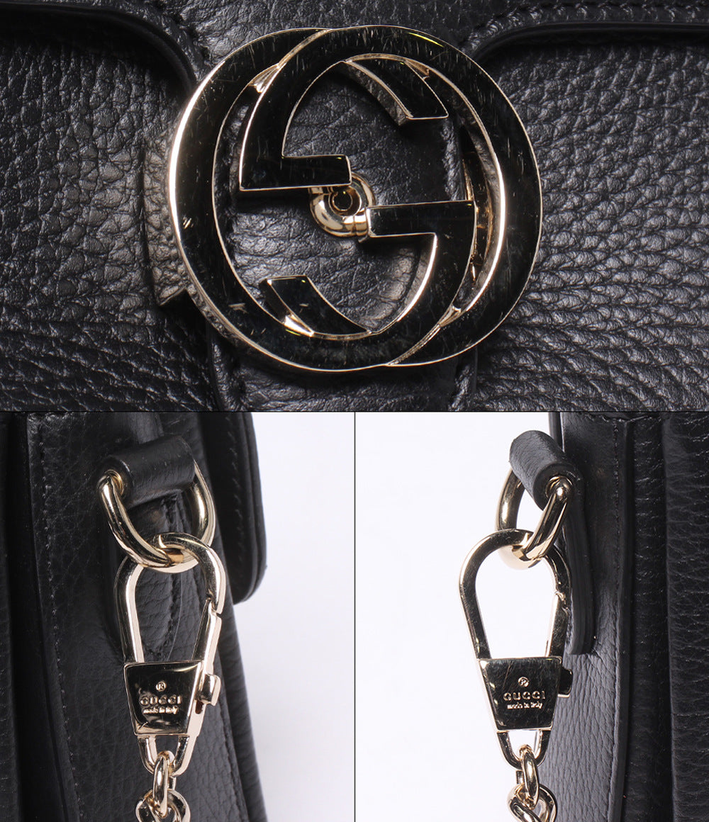 GUCCI チェーンショルダーバッグ 肩掛け 斜め掛け インターロッキングG 607720 527066 レディース グッチ