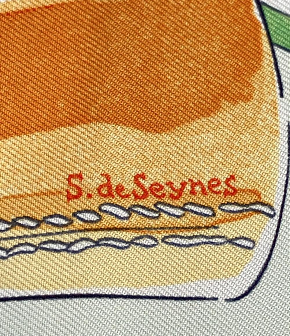 エルメス スカーフ シルク100% カレ90 Le jeu des petits bonheurs レディース HERMES