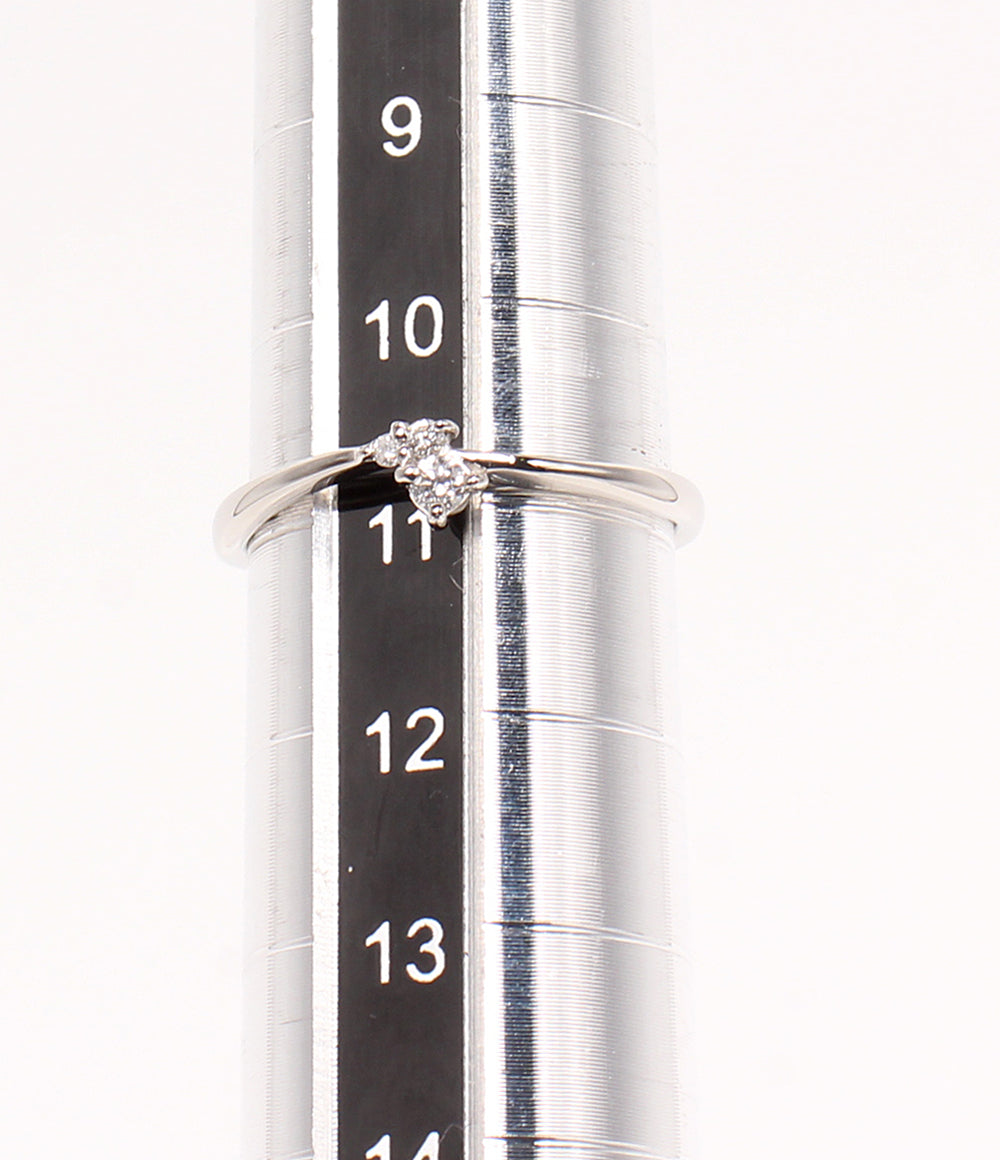 美品 MARGARET HOWELL idea リング 指輪 Pt900 ダイヤ 0.06ct レディース SIZE 11号 マーガレットハウエル アイデア
