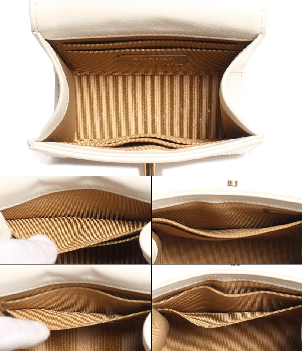 シャネル チェーンレザーショルダーバッグ ココマーク フェイクパール ゴールド金具 ミニマトラッセ ラムスキン レディース CHANEL