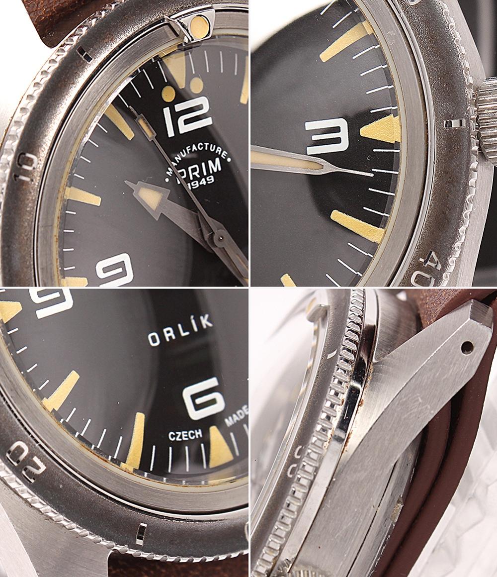 PURIM 腕時計 Orlík (オルリーク) 自動巻き ブラック メンズ プリム