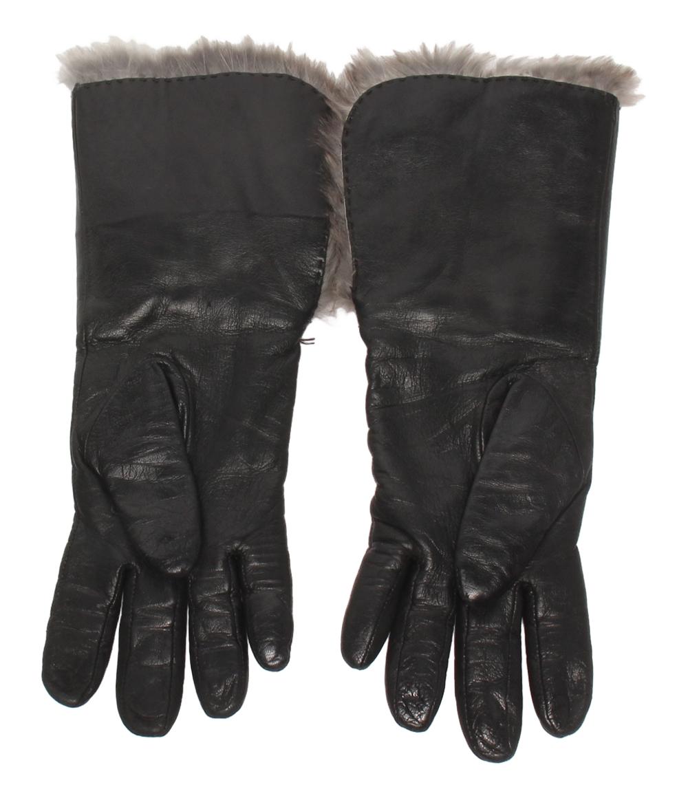 極美品　正規品　BURBERRY レザーグローブ　M バーバリー　手袋　ミトン バーバリーロンドン レザーグローブ 手袋 レディース (7.5) BURBERRY