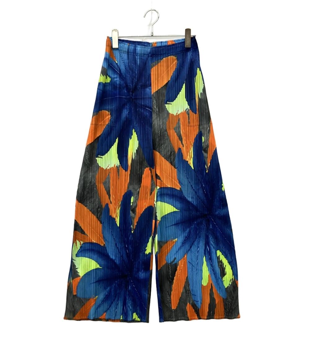美品 PLEATS PLEASE プリーツワイドパンツ 2025 CARNIVAL PP53JF715 レディース SIZE 4 (XL) プリーツプリーズ