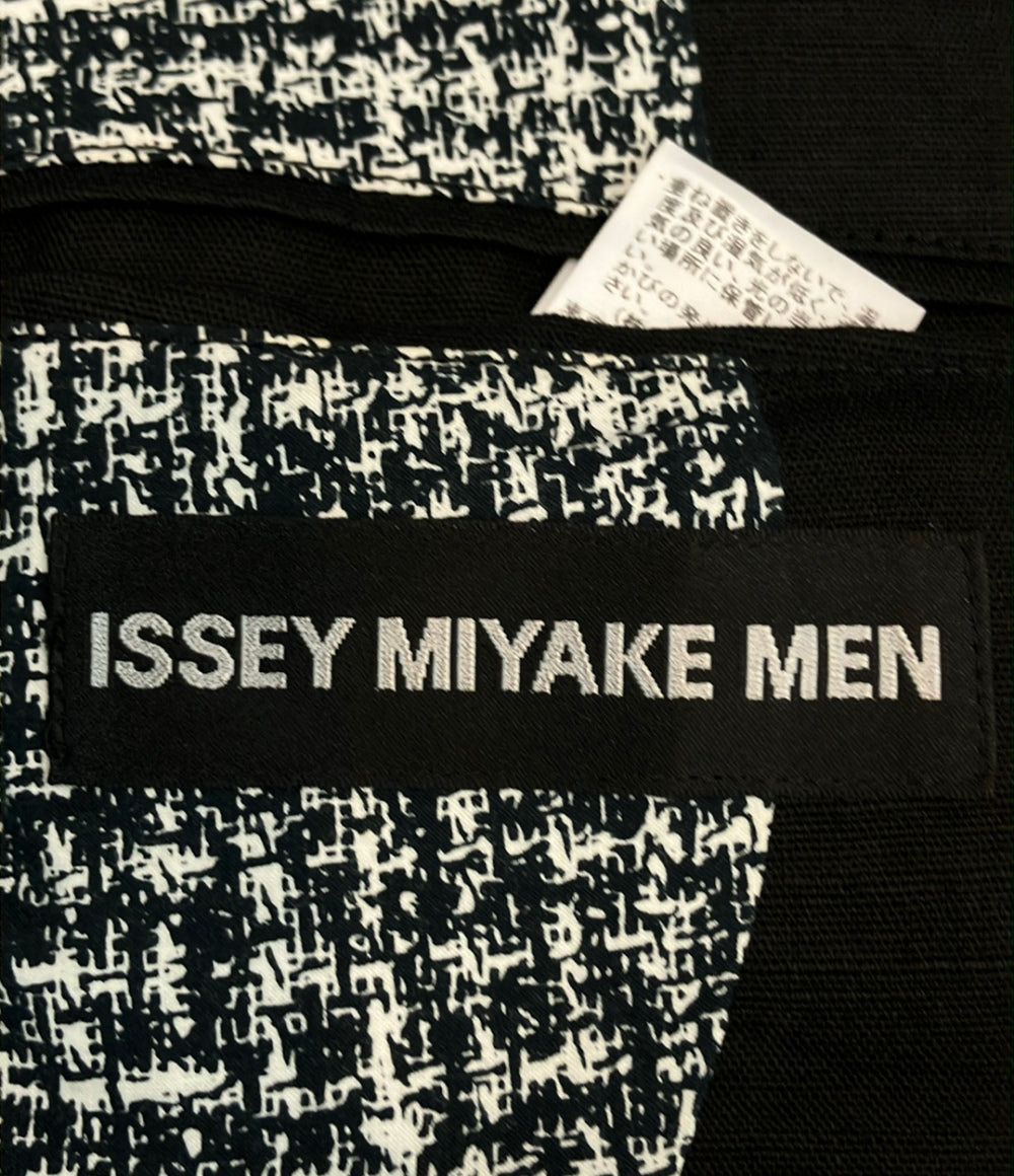 ISSEY MIYAKE テーラードジャケット 素材切替 牛革 ME51LD055 メンズ SIZE 1 (S) イッセイミヤケ
