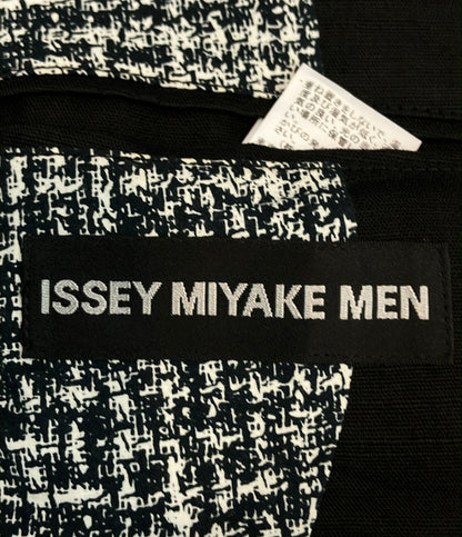 ISSEY MIYAKE テーラードジャケット 素材切替 牛革 ME51LD055 メンズ SIZE 1 (S) イッセイミヤケ
