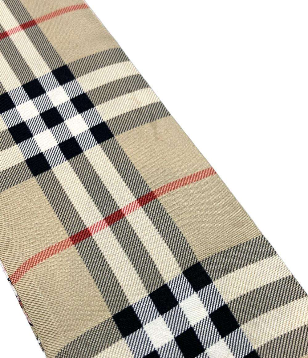 BURBERRY スカーフ Floral Check Silk Skinny Scarf フローラル チェック シルク スキニースカーフ レディース バーバリー