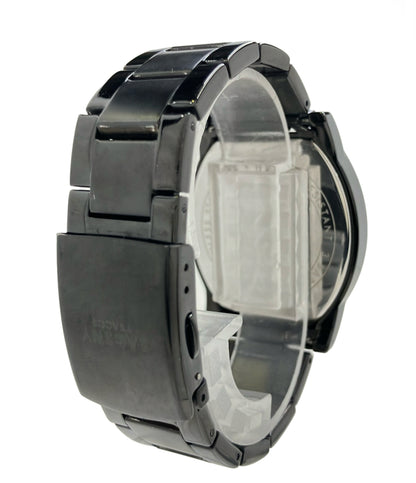 SACSNY YSACCS 腕時計 クオーツ ブラック SY-15055 メンズ サクスニーイザック