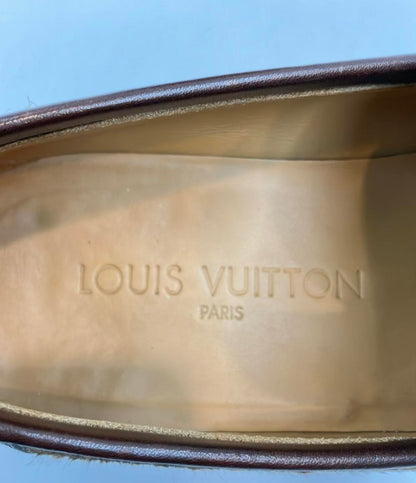 ルイ・ヴィトン ハラコ ローファー ダミエ柄 メンズ SIZE 6 1/2 (S) LOUIS VUITTON