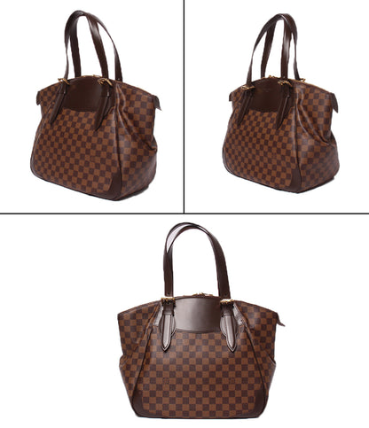 美品 LOUIS VUITTON トートバッグ ヴァローナGM ダミエ エベヌ N41119 レディース ルイ・ヴィトン