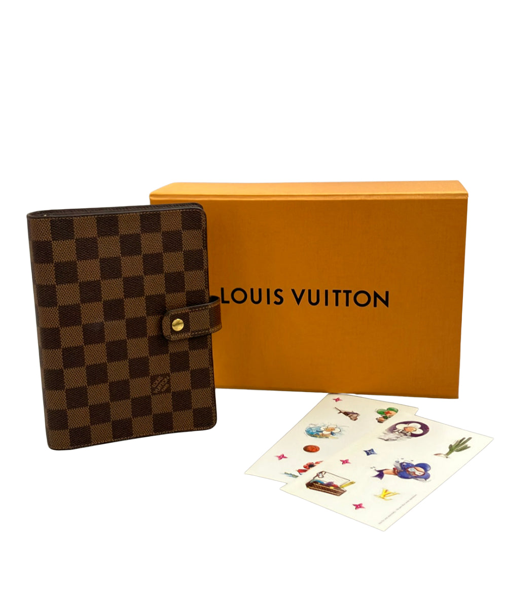 LOUIS VUITTON 手帳カバー アジェンダ MM ダミエ エベヌ R20240 メンズ