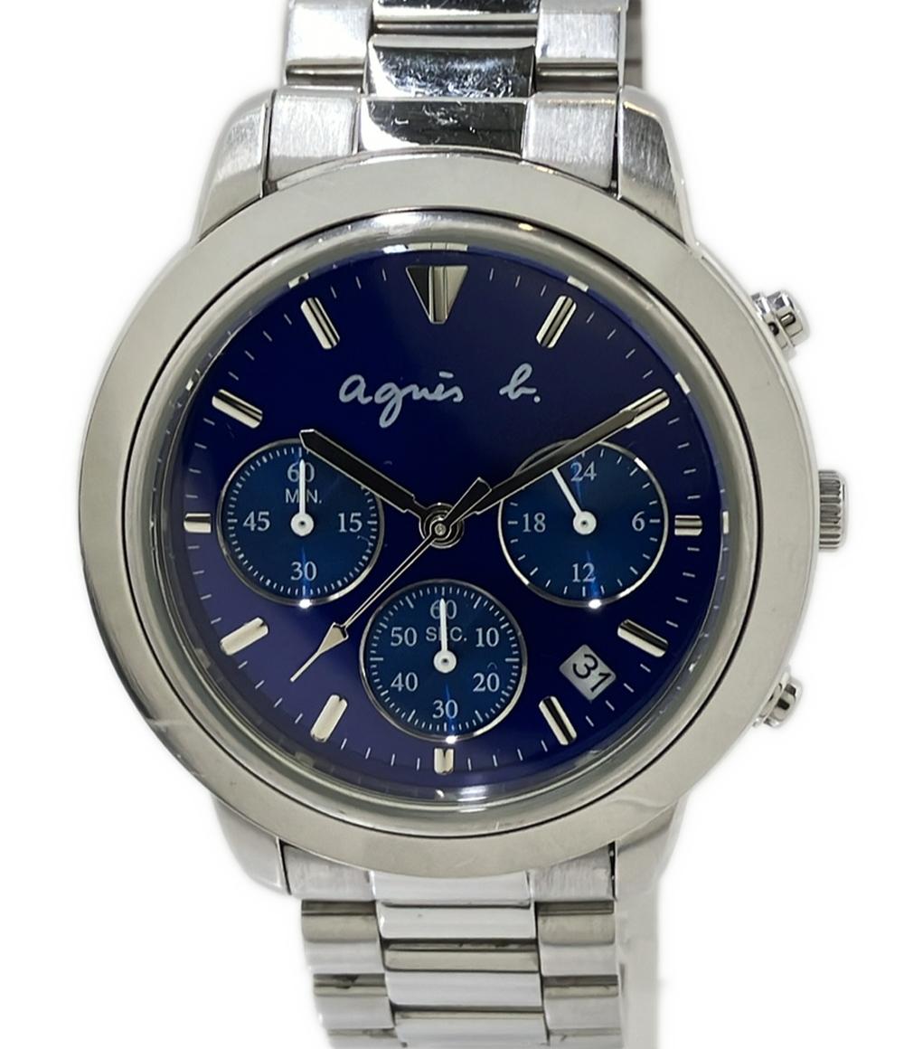 agnes b. 腕時計 クオーツ ブルー VD53-KJ00 メンズ アニエスベー