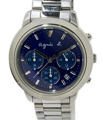agnes b. 腕時計 クオーツ ブルー VD53-KJ00 メンズ アニエスベー