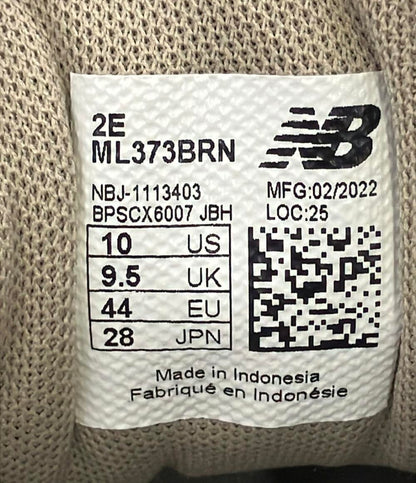 美品 NEW BALANCE ローカットスニーカー ML373BRN メンズ SIZE 28.0 ニューバランス