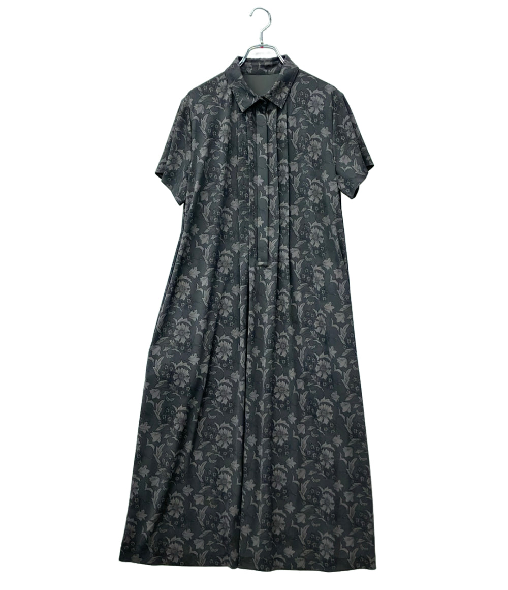 Mackintosh 半袖ワンピース 比翼仕立て ボタン バイブリーフラワージャージワンピース G5J06-337 レディース SIZE 38 (M) マッキントッシュ