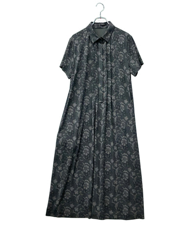 Mackintosh 半袖ワンピース 比翼仕立て ボタン バイブリーフラワージャージワンピース G5J06-337 レディース SIZE 38 (M) マッキントッシュ