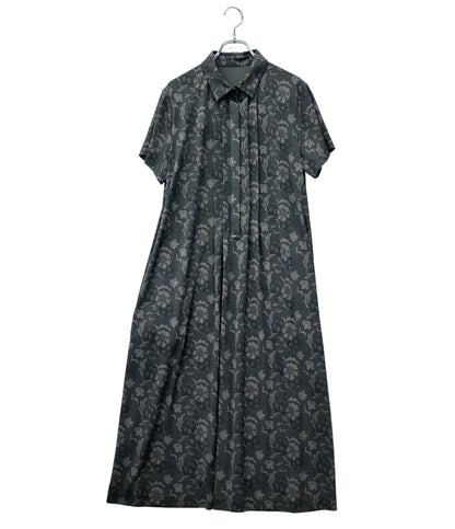 Mackintosh 半袖ワンピース 比翼仕立て ボタン バイブリーフラワージャージワンピース G5J06-337 レディース SIZE 38 (M) マッキントッシュ
