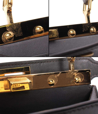 美品 FENDI 2wayハンドバッグ ショルダーバッグ 斜め掛け アイシーユー プチ レディース フェンディ