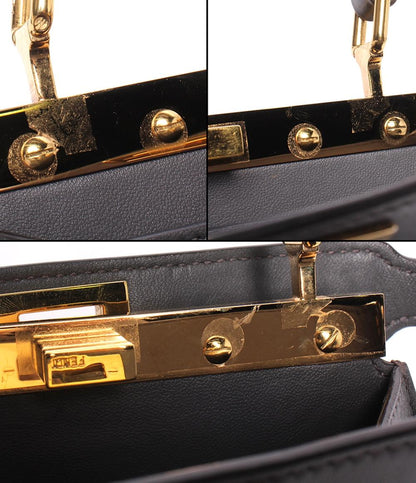 美品 FENDI 2wayハンドバッグ ショルダーバッグ 斜め掛け アイシーユー プチ レディース フェンディ