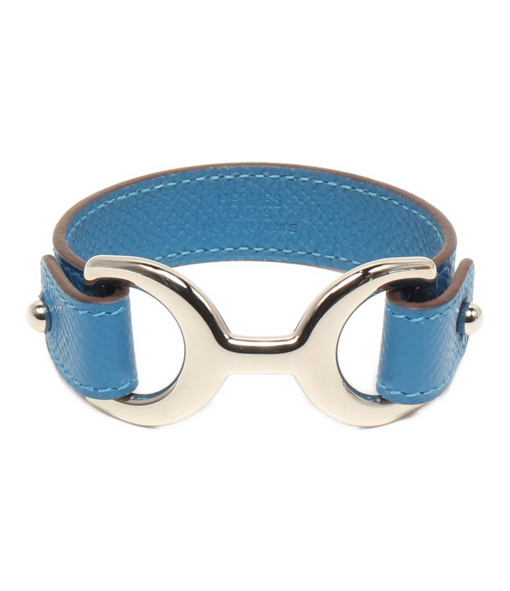 エルメス バングル パヴァーヌ シルバー金具 レザー レディース HERMES