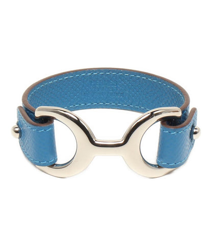 エルメス バングル パヴァーヌ シルバー金具 レザー レディース HERMES