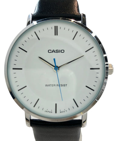 美品 CASIO 腕時計 クオーツ ホワイト MTP-VT04 メンズ カシオ