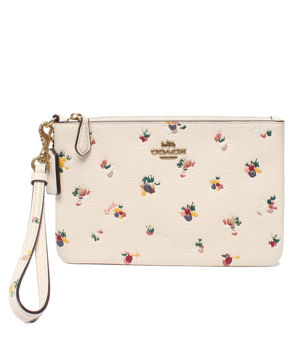 美品 COACH ポーチ スモール リストレット ウィズ フローラル プリント C5997 レディース コーチ