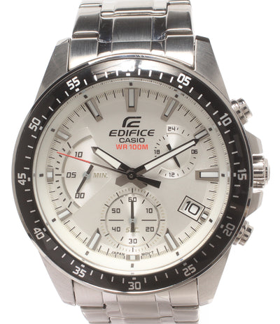 美品 CASIO 腕時計 エディフィス EDIFICE クオーツ シルバー EFV-540 メンズ カシオ