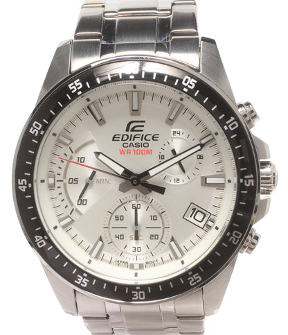 美品 CASIO 腕時計 エディフィス EDIFICE クオーツ シルバー EFV-540 メンズ カシオ