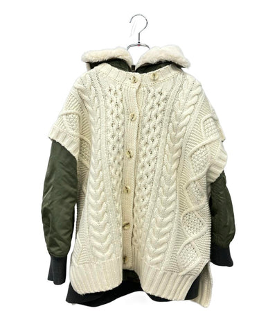 GRACE Class ニットコンビミリタリージャケット 2way レディース SIZE 36 グレースクラス